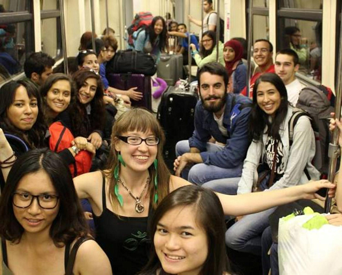 Overseas students taking part in training events at the Tolerance Centre